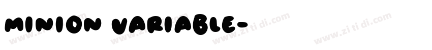 minion variable字体转换
